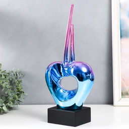 Фигурка керамика Абстракция. Сердце, сиренево-синий, 9.5?20?41 см