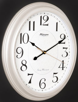 Настенные часы Mirron овальные белые P3121ABPB