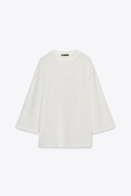 OVERSIZED KNITTED T-SHIRT - Zara фото 5