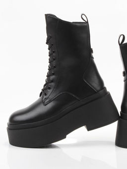04-PAT225-1Z BLACK Ботинки зимние женские (натуральная кожа, 100% шерсть)