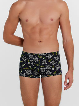 Цена за 2 штуки! Трусы мужские боксеры синие с принтом в виде шампанского