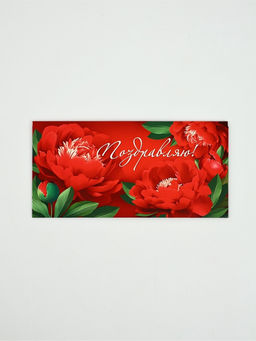 Цена за 10 шт. Конверт для денег «Поздравляю!», 16.5×8 см