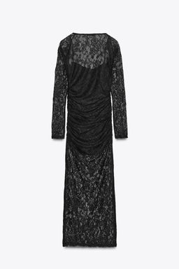 LACE MIDI DRESS WITH CUFFS - Zara фото 15