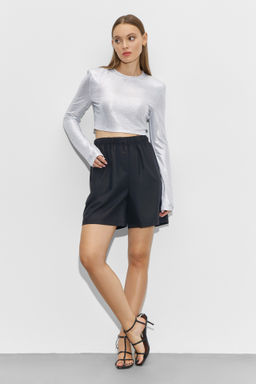 Лонгслив укороченный с подплечниками - Mollis фото 2