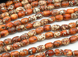 Бусины из агата тибетского бочонок 13*17мм цвет рыжий, 33,5см, 19 бусин Радуга камня