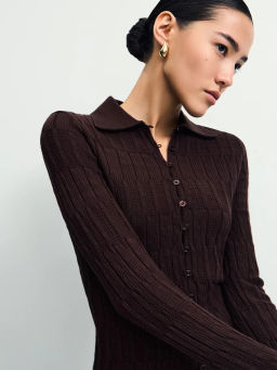 Приталенный кардиган с вискозой в составе / Zarina  фото 7