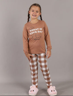 CRB wear / CWKG 50221-33K Пижама для девочки (джемпер, брюки), Латте/ex. Cherubino  фото 2