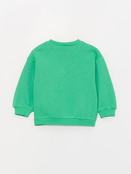 Bisiklet Yaka Uzun Kollu Bask?l? K?z Bebek Sweatshirt - Waikiki фото 3