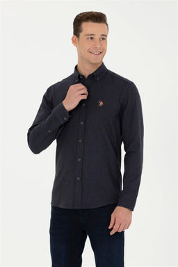 Мужская темно-синяя базовая рубашка с длинным рукавом Неожиданная скидка в корзине - U.s. polo assn фото 3