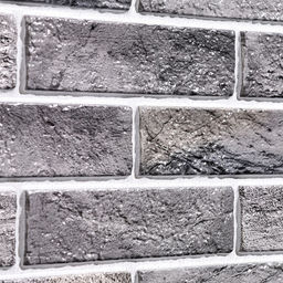 Стеновая панель ПВХ «Кирпич Бисмарк», 485×960 мм, цвет серый