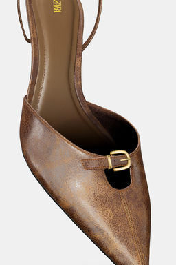 BUCKLED SLINGBACK SHOES - Zara фото 6
