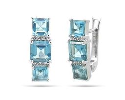 Серьги из серебра топаз, Сара