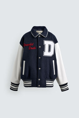 DONALD DUCK EMBROIDERED VARSITY BOMBER JACKET HARRY LAMBERT FOR ZARA X DISNEY
