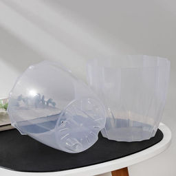 Кашпо для цветов со вставкой «Флюте», 1.9 л, прозрачное