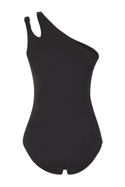 TRENDYOLMILLA Siyah Pencere ve Aksesuar Detayl? Fitted/Vucuda Oturan C?tc?tl? Esnek Orme Body TWOSS25BD00011  фото 6