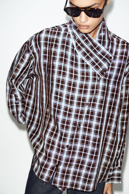 CHECK WRAP SHIRT - Zara фото 11