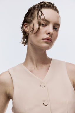 Chaleco con escote de pico y peplum - H&m фото 5