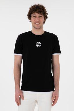 Erkek Regular Fit Bisiklet Yaka Siyah Ti__rt Sepette S_rpriz _ndirim