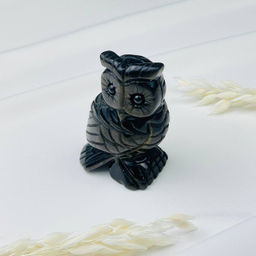 Фигурка Сова из золотистого Обсидиана - Радуга самоцветов фото 4