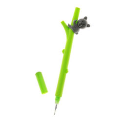 Цена за 12 шт. Ручка - прикол Calligrata Мишка на бамбуке, гелевая, МИКС  фото 2