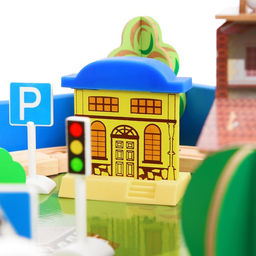 Железная дорога, 108 элементов, стол в комплекте - Simaland фото 8