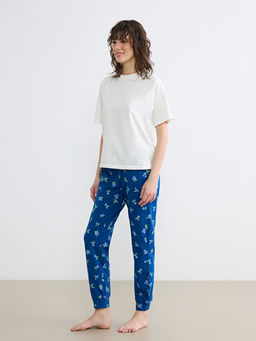 Kiraz Bask?l? Kad?n Jogger Pijama Alt?