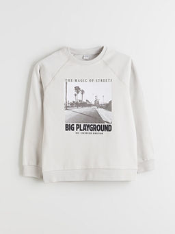 Bisiklet Yaka Erkek ?ocuk Sweatshirt