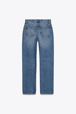 TRF STRAIGHT-LEG MID-RISE JEANS - Zara фото 7