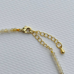 Бусы-Чокер из Рутилового кварца с кулоном 38 см +