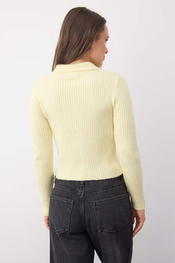 Wardrobe Essentials Gri Yumusak Dokulu Fermuarl? Triko H?rka | TWOAW26HI00177 - Trendyolmilla фото 12