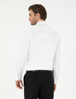 Beyaz Ex. Slim Fit Uzun Kollu Basic G_mlek