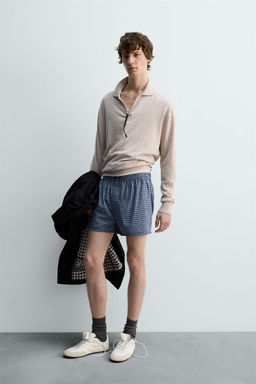 LIMITED EDITION CHECK POPLIN BOXERS - Zara фото 4