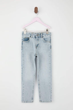 Buz Mavisi Erkek Cocuk Esnek Ayarlanabilir Lastikli Denim Pantolon Jean TKDSS26JE00001 - Trendyolmilla фото 2