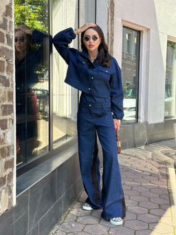 Брюки AURA 4153-170 тёмно-синий деним