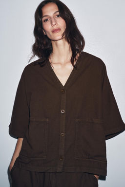 RELAXED SHIRT ZW COLLECTION - Zara фото 9
