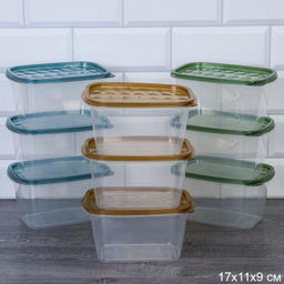 Салатник прямоугольный 3 штуки набор 17x11x9 см / P1 /уп 80/высокий