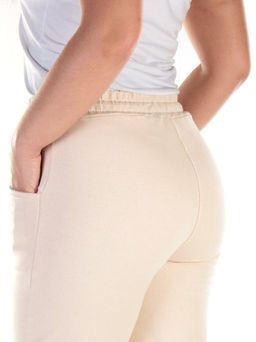 QB-84 BEIGE Брюки спортивные женские (95% хлопок, 5% стрейч) P&S