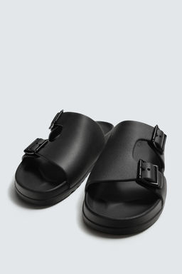 DOUBLE-STRAP RUBBERISED SANDALS - Zara фото 5