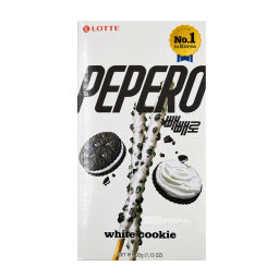 Соломка в молочном шоколаде с кусочками печенья Пеперо Pepero White Cookie Lotte, Корея, 32 г