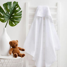 Полотенце-уголок махровый Крошка Я 85х85 см, цвет молочный, 340 г/м, 100% хлопок  фото 6