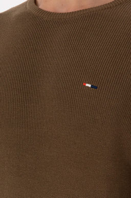 Erkek Slim Fit Bisiklet Yaka Haki Basic Kazak - U.s. polo assn фото 7