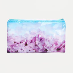 Цена за 3 шт. Косметичка - пенал на молнии, средний размер, с цветочным рисунком, голубая, сиреневая - Simaland фото 2