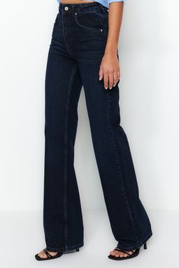 TRENDYOLMILLA Gece Mavisi Yuksek Bel Wide Leg Jeans TWOSS23JE00083  фото 8