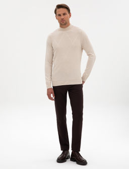 Kahverengi Slim Fit Kanvas Pantolon - Pierre cardin фото 3