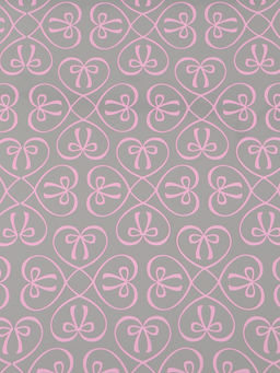 Плёнка для цветов «Бантики», прозрачная/розовая, 0.6×9.3±5% м, 40 мкм, 200 г