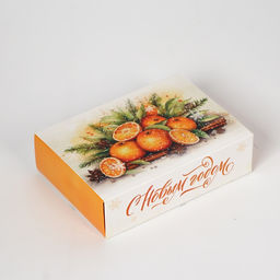 Коробка под 6 конфет «Мандарины», 13.7×9.8×3.8 см