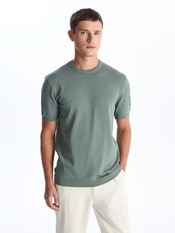 Bisiklet Yaka K?sa Kollu Erkek Triko Kazak