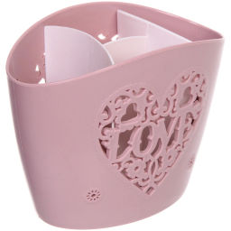 Подставка для столовых приборов "SEGRETO" 20*12*15см 3секции пыльнавя роза