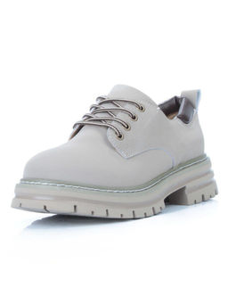 03-P8204-3 GRAY/BEIGE Полуботинки женские (натуральная кожа, нубук) - No name фото 7