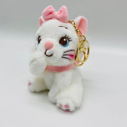 Мягкая игрушка брелок Кошка с бантом 11 см